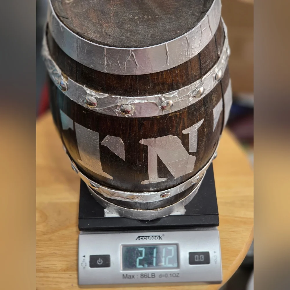 Handmade Upcycled TNT Wooden Whiskey Barrel‎ July 4th Porch Decor